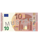 10 € Verrechnungsscheck 